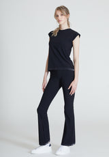 The Tall Bootcut Sport Pants Velvet - Black Opaque