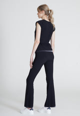 The Tall Bootcut Sport Pants Velvet - Black Opaque