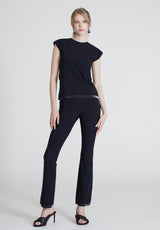 The Tall Bootcut Sport Pants Velvet - Black Opaque