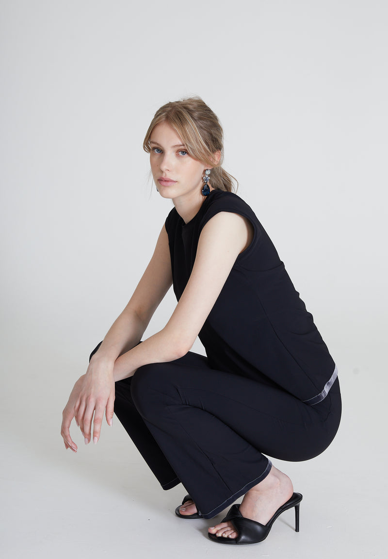 The Tall Bootcut Sport Pants Velvet - Black Opaque