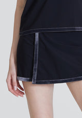 Le Club Tennis Skirt Velvet - Black Opaque