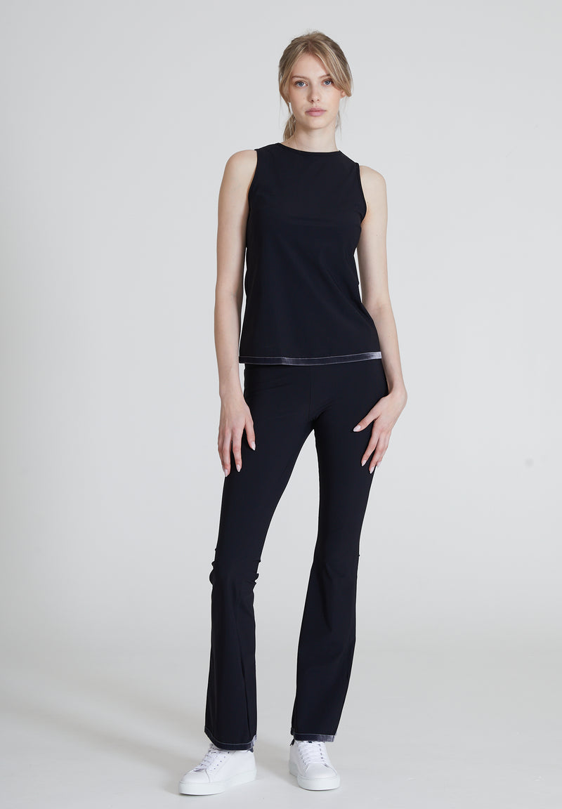 The Tall Bootcut Sport Pants Velvet - Black Opaque