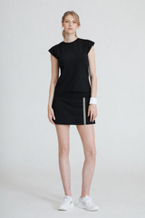 Le Club Tennis Skirt - Svart (matt)