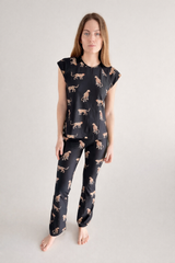 La Luna Sport Top Velvet - Grön Camo