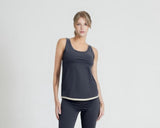 The Cina Sport Top Metallic - New York Grey