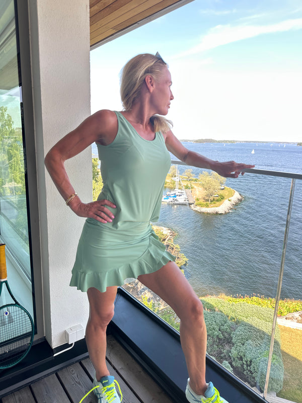 The Flounce Tennis Skirt - Greenfield